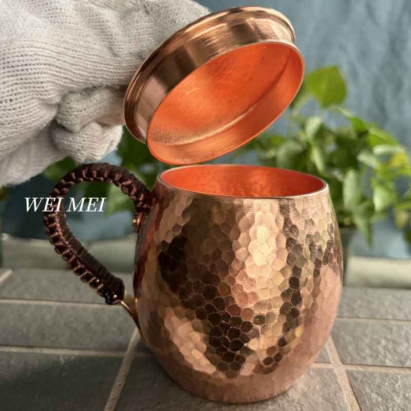 Mule Copper Mug - Vintage Copper Oval Coffee Mug,Thickened With