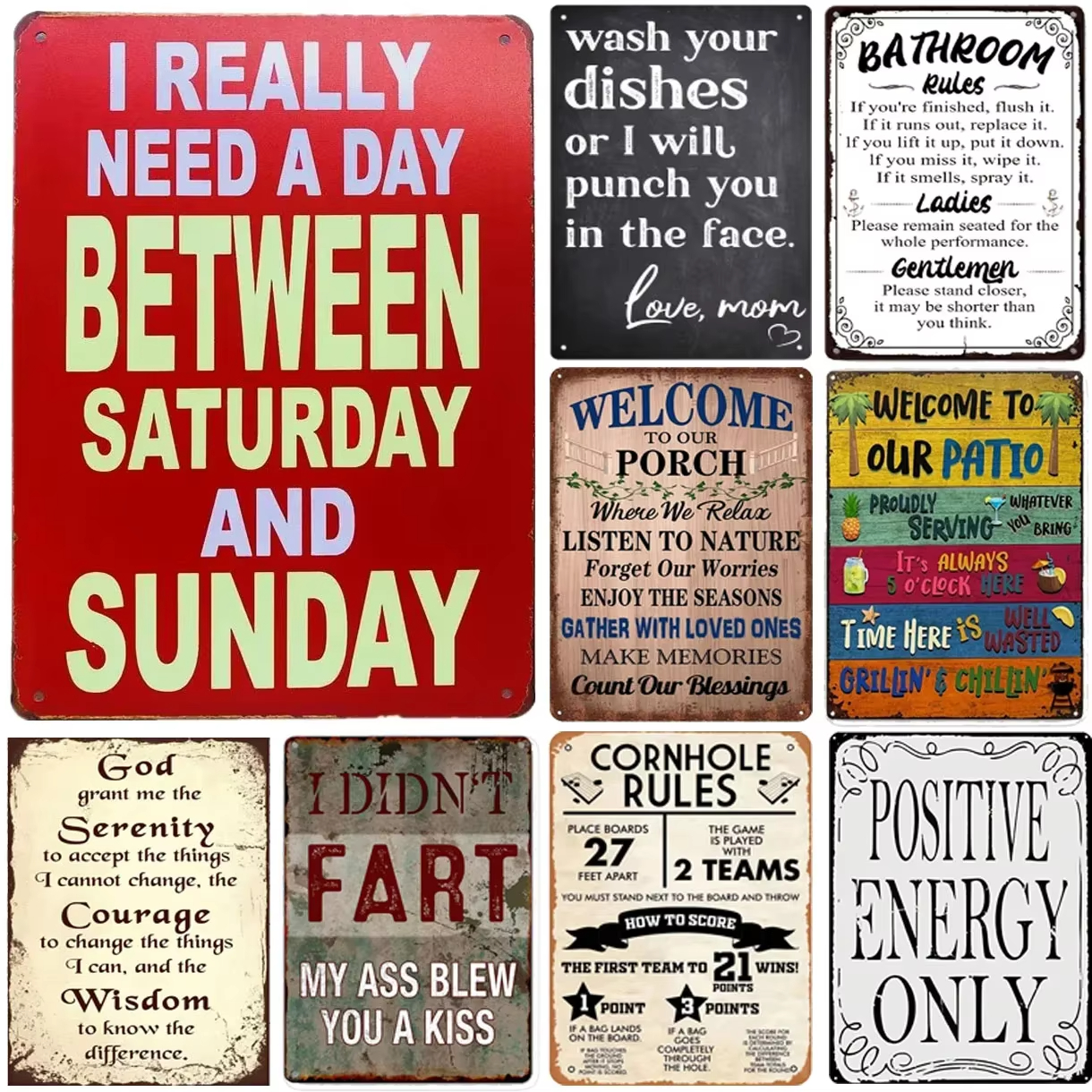 Home Bar Cafe - Quotes Plaque Metal Tin Signs Positive