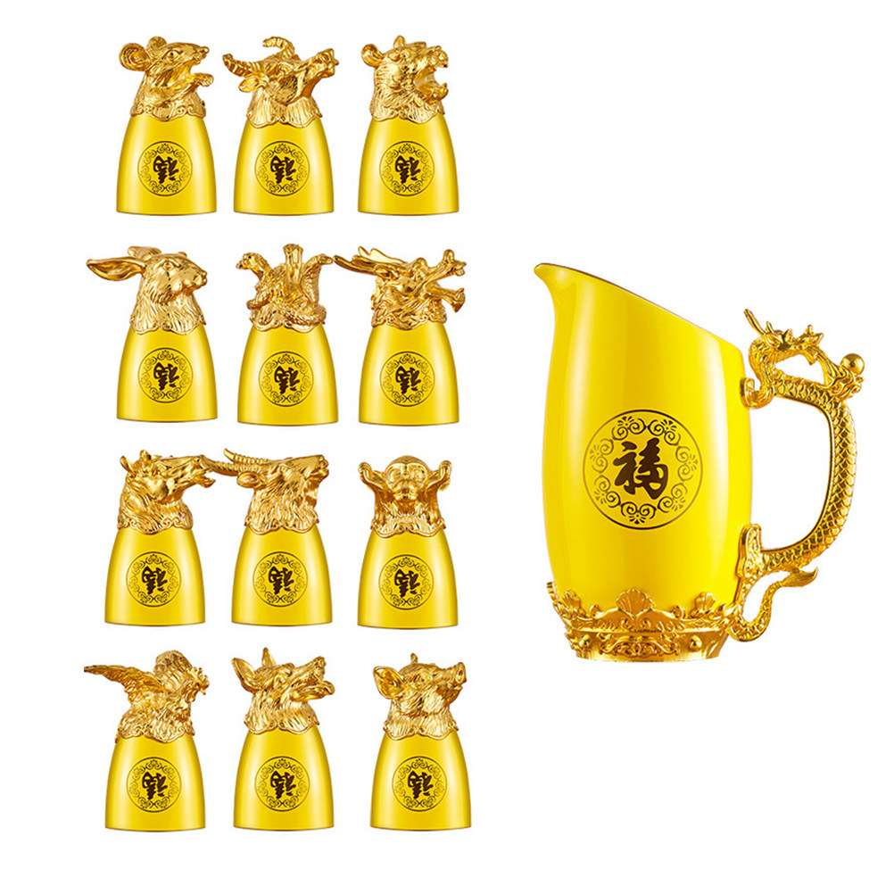 Home Bar Set - 1Set Zodiac Liquor Cups and Pot