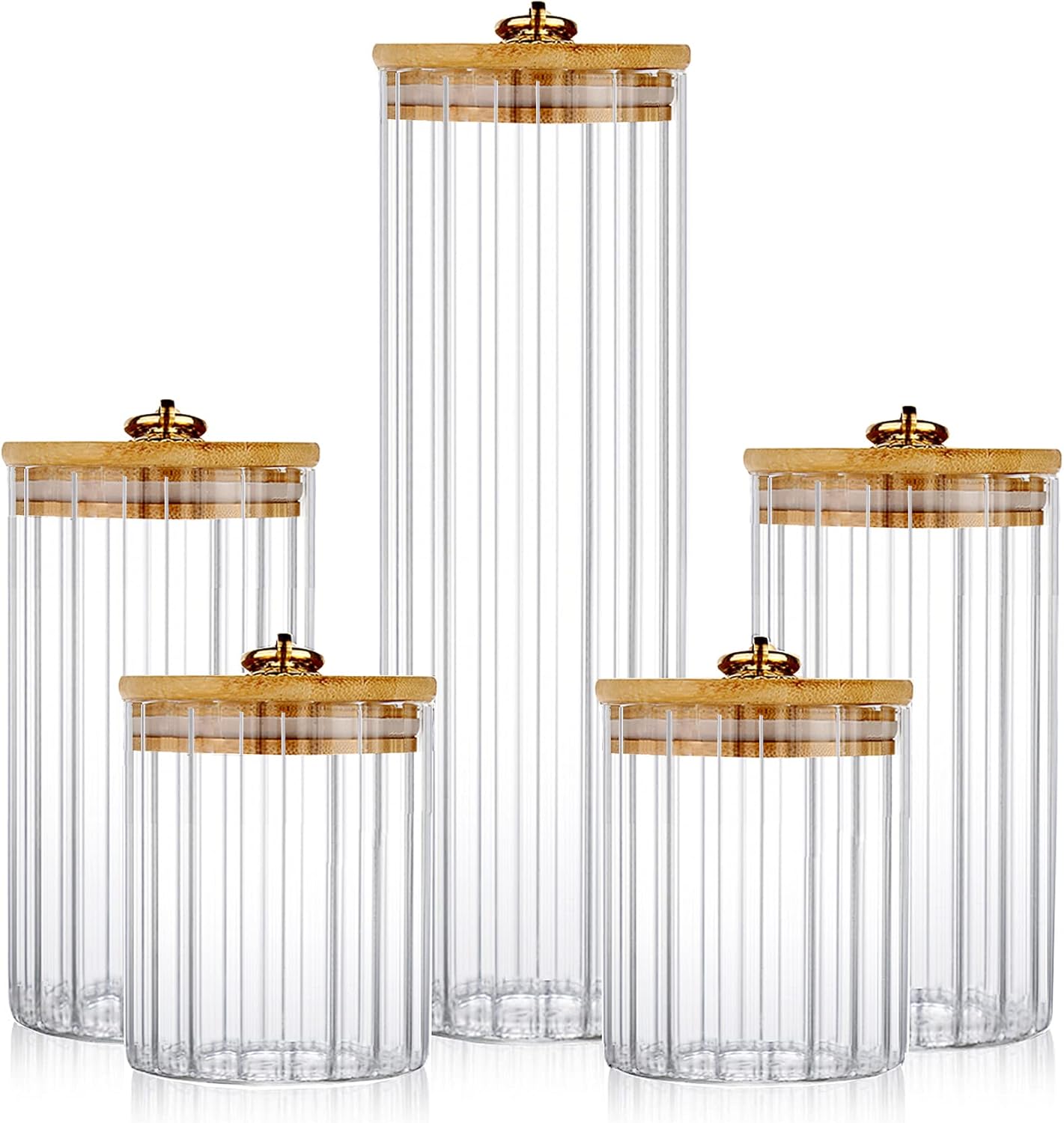 Glass Storage Jars Set of 5, D – обзор и цена Home Bar Set