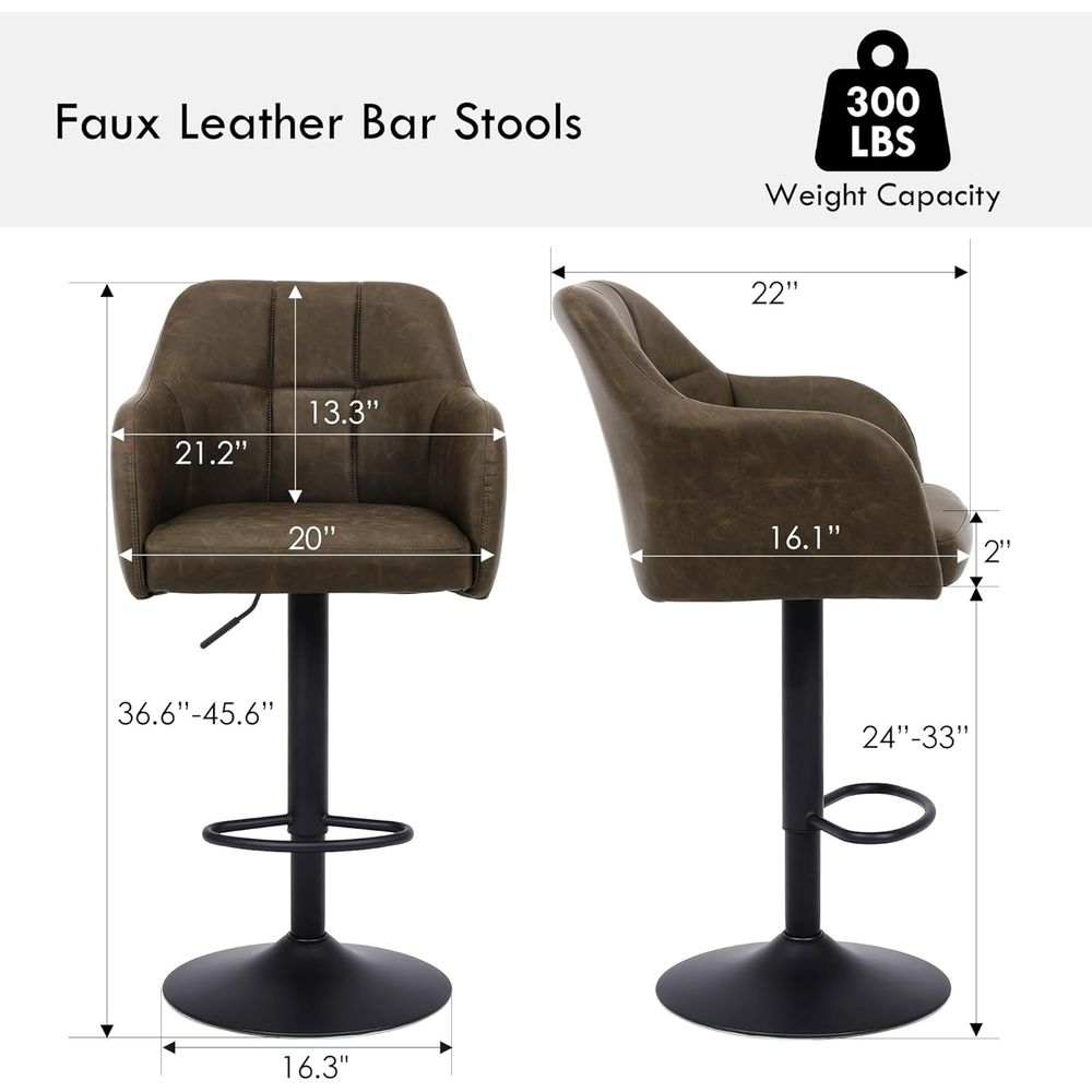 Set of 4 Swivel Leather Bar St – обзор и цена Home Bar And Counter