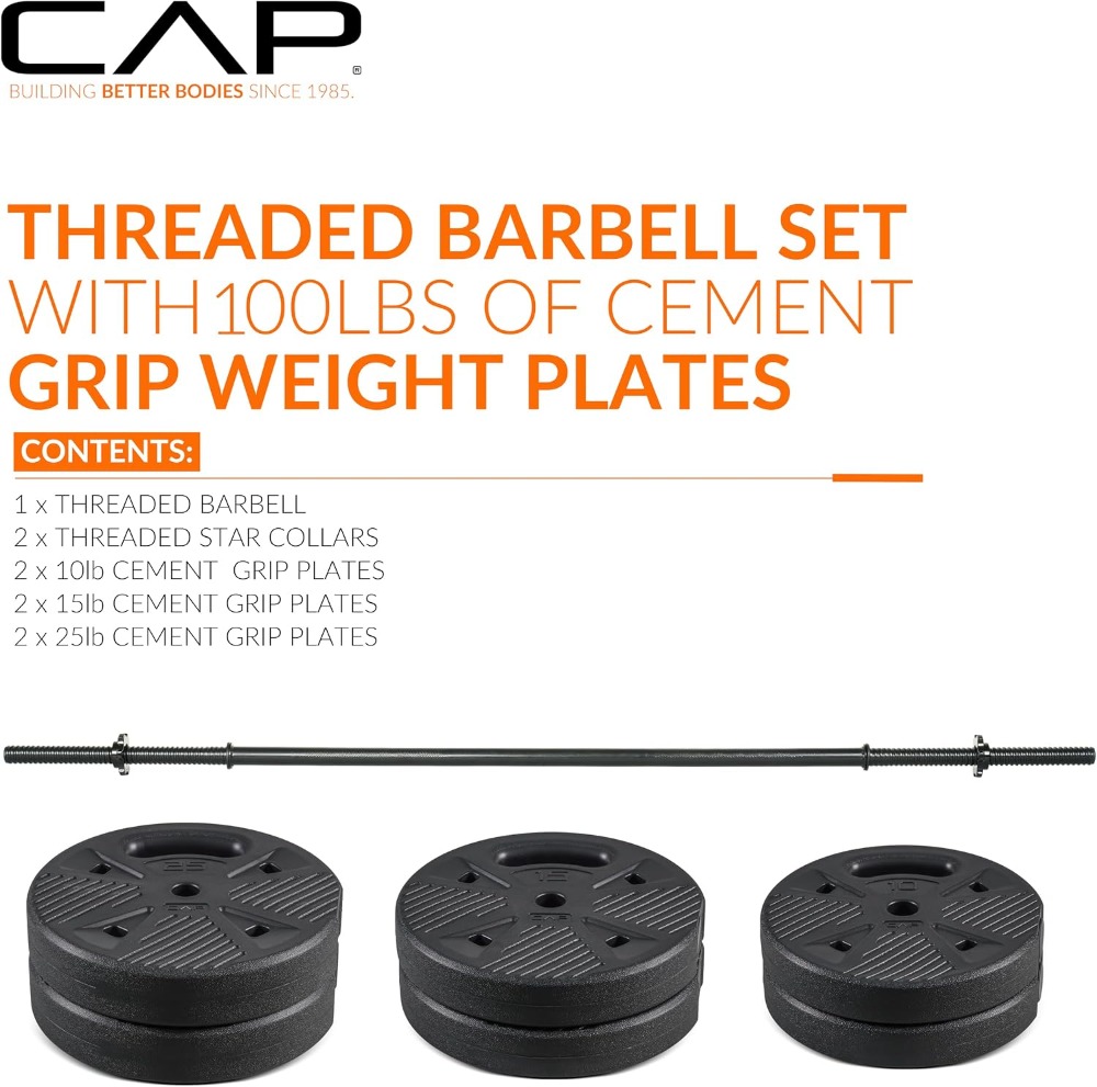 CAP Threaded Barbell Set with  – обзор и цена Home Bar Set