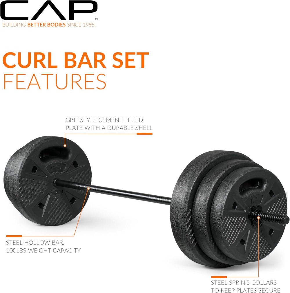 CAP Threaded Barbell Set with  – обзор и цена Home Bar Set