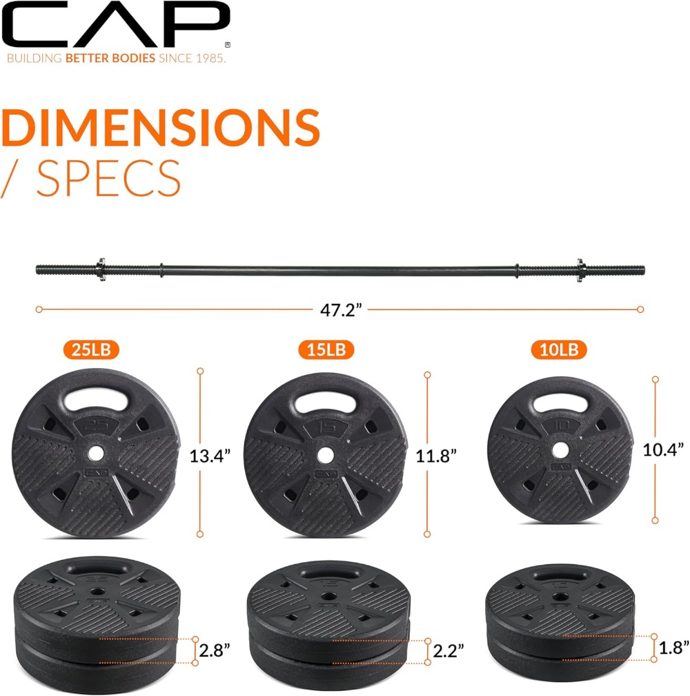 CAP Threaded Barbell Set with  – обзор и цена Home Bar Set