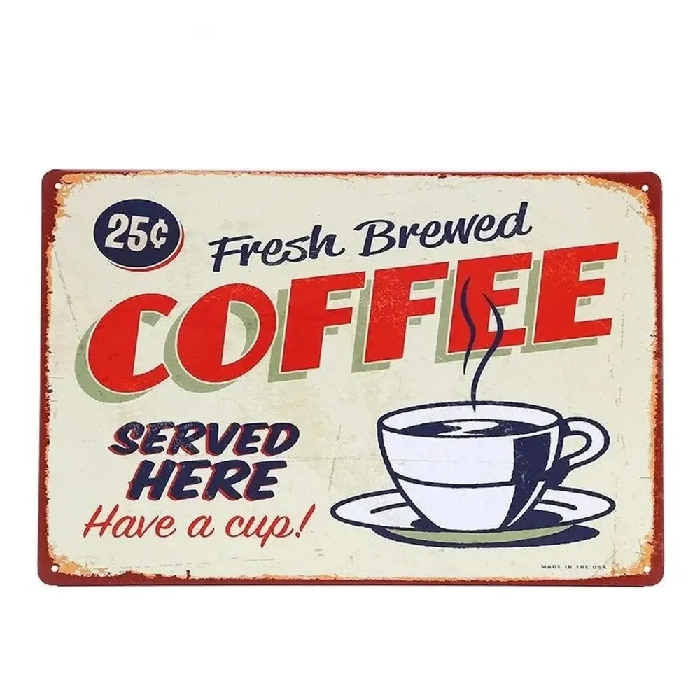 Plaque Metal Signs Drink Coffe – обзор и цена Home Bar And Coffee