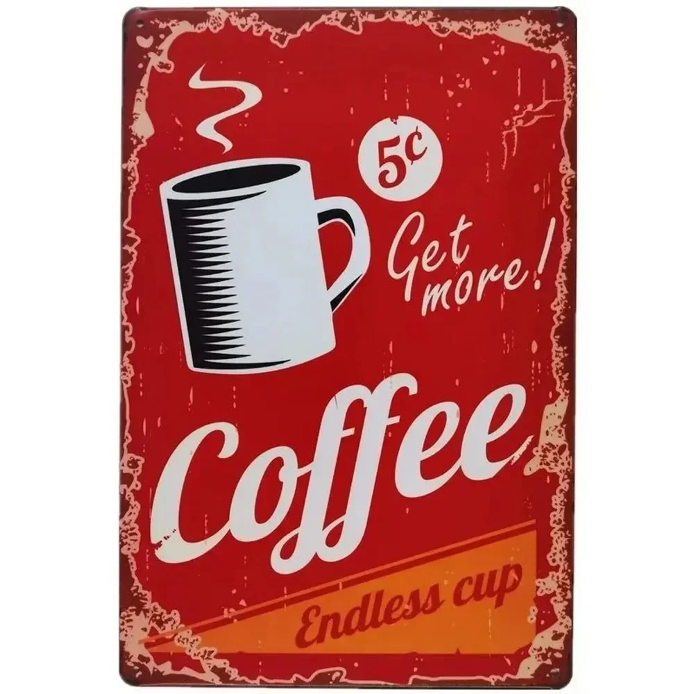 Plaque Metal Signs Drink Coffe – обзор и цена Home Bar And Coffee