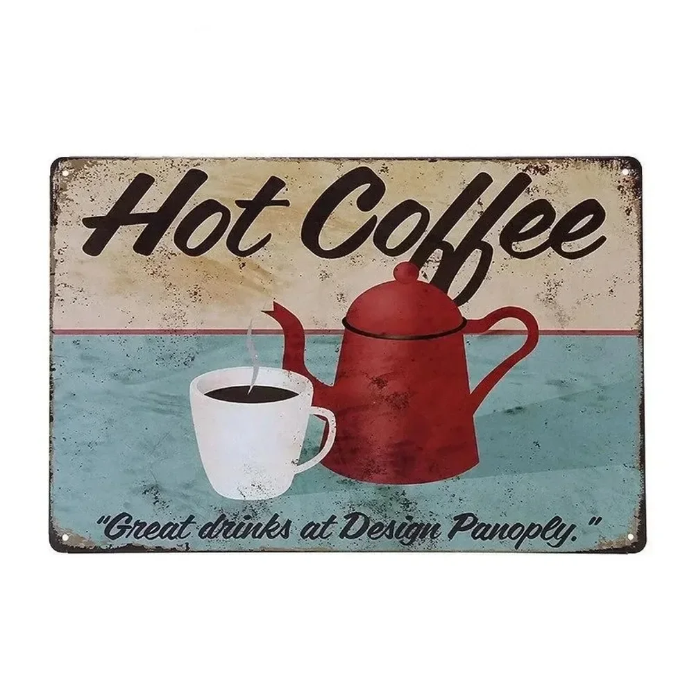 Plaque Metal Signs Drink Coffe – обзор и цена Home Bar And Coffee
