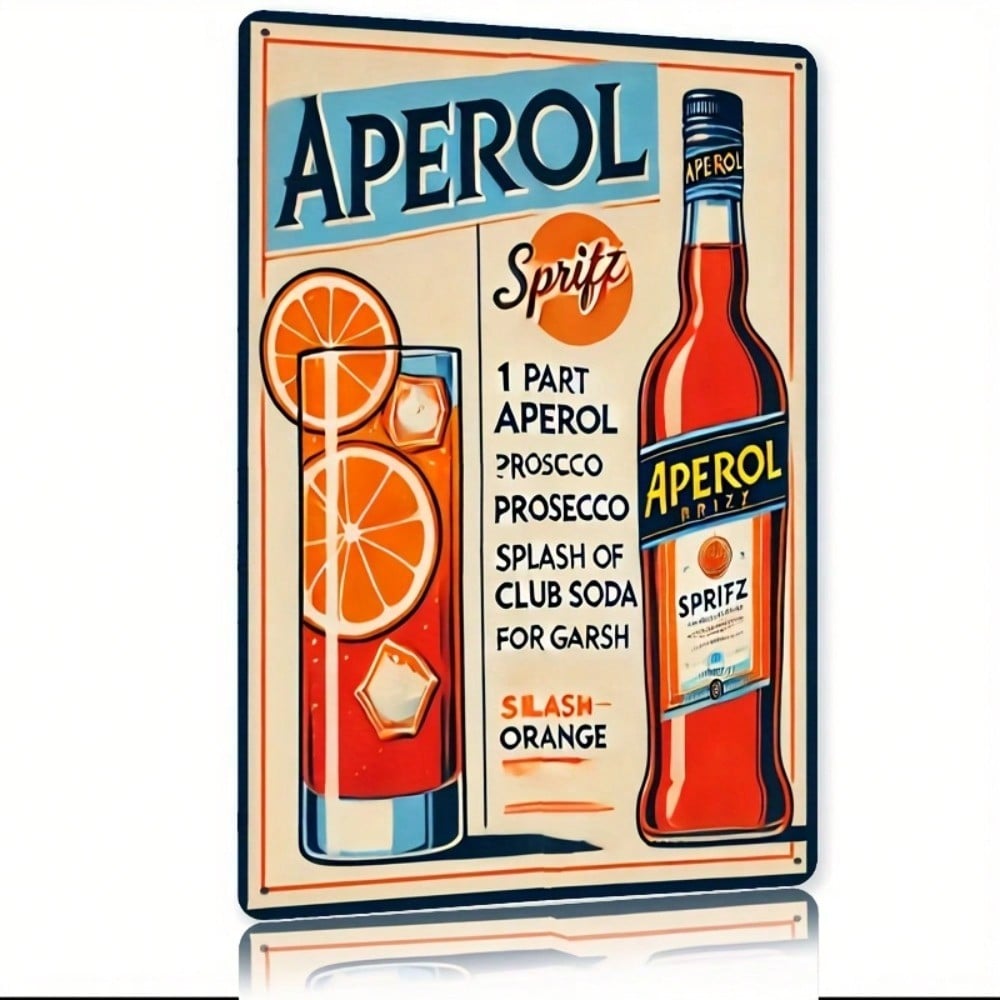 Vintage Aperol Spritz Metal Si – обзор и цена Home Bar Cafe