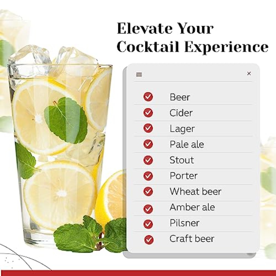 Bulk Classic Premium Beer Pint – обзор и цена Highball Glass Set