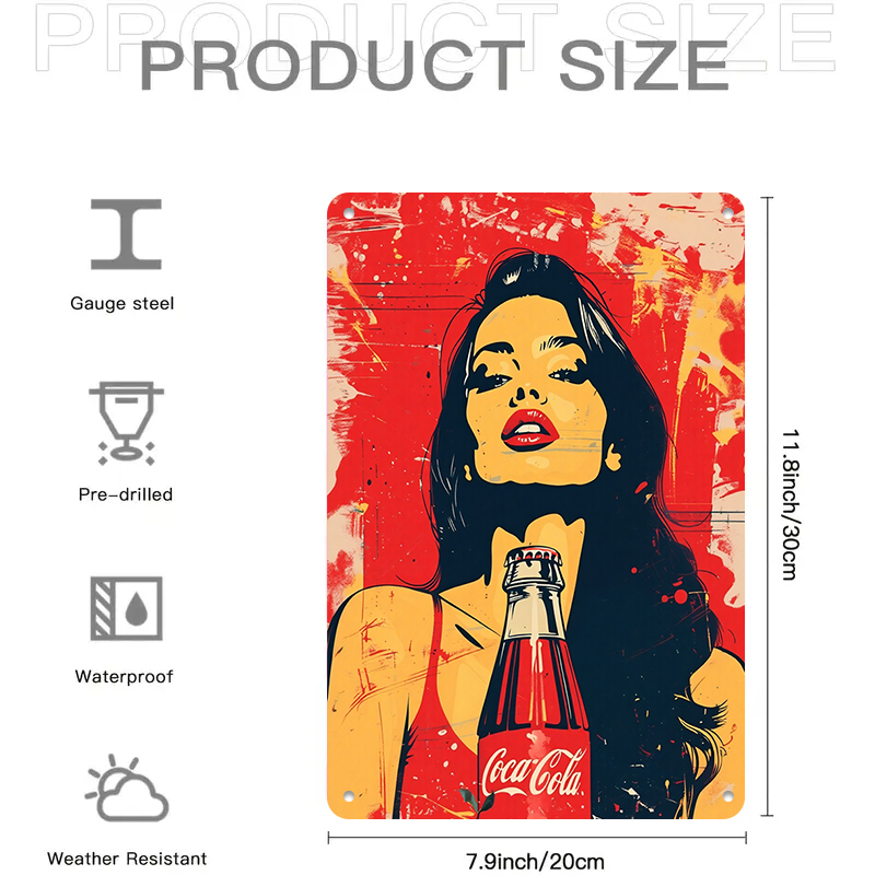 1PC 2D flat vintage Coca Cola  – обзор и цена Home Bar And Coffee