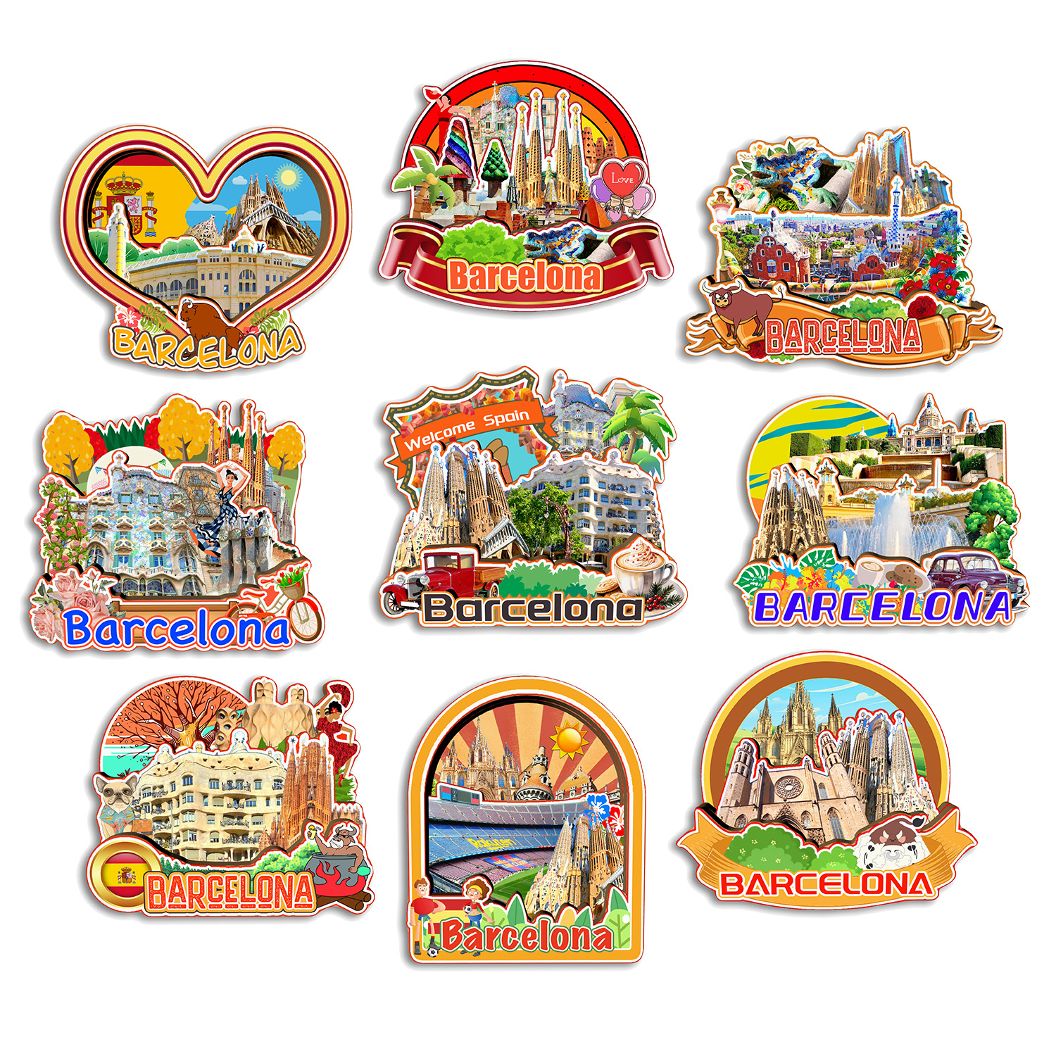 Barcelona SPAIN Fridge Magnet  – обзор и цена Home Barcelona