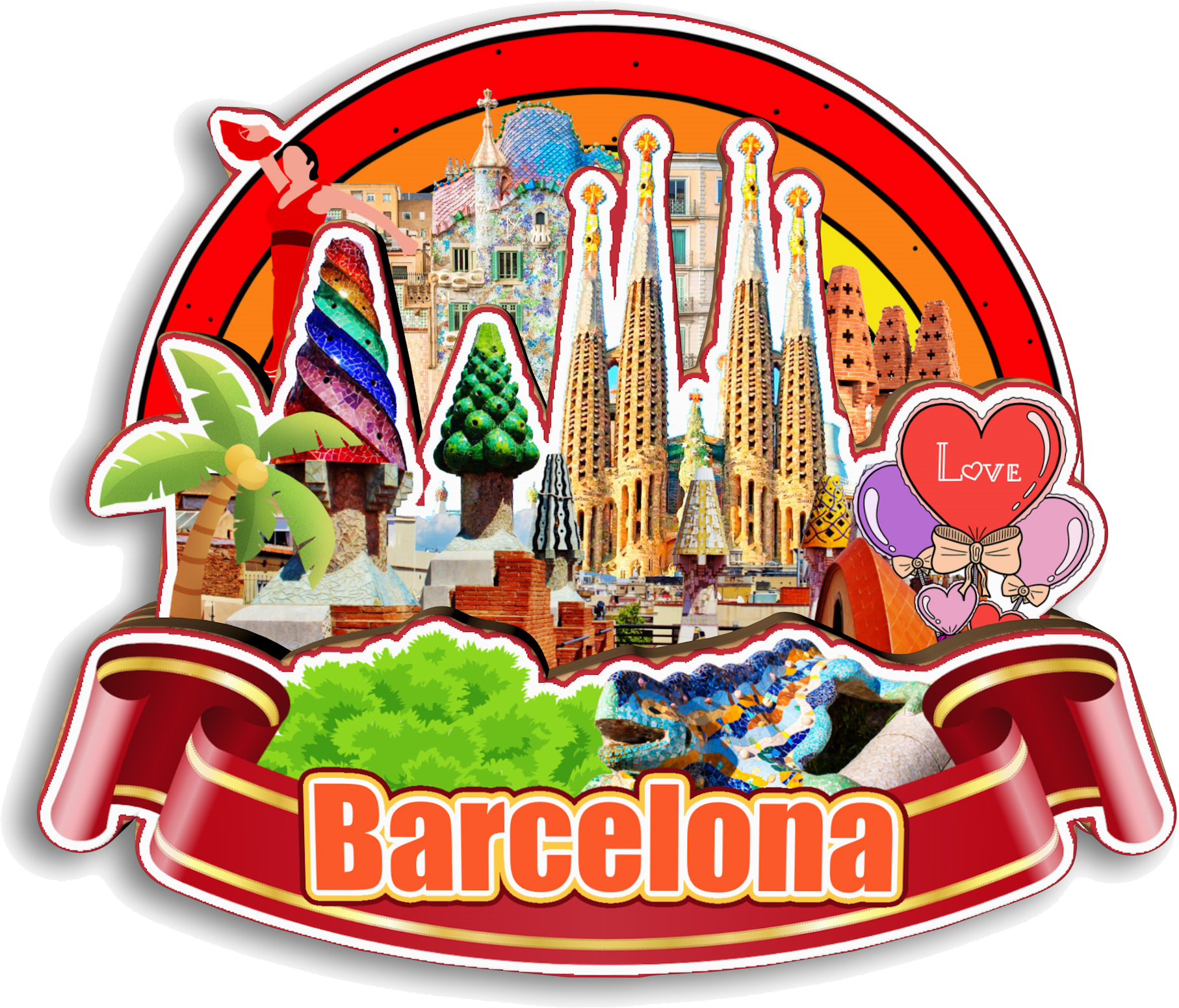 Barcelona SPAIN Fridge Magnet  – обзор и цена Home Barcelona
