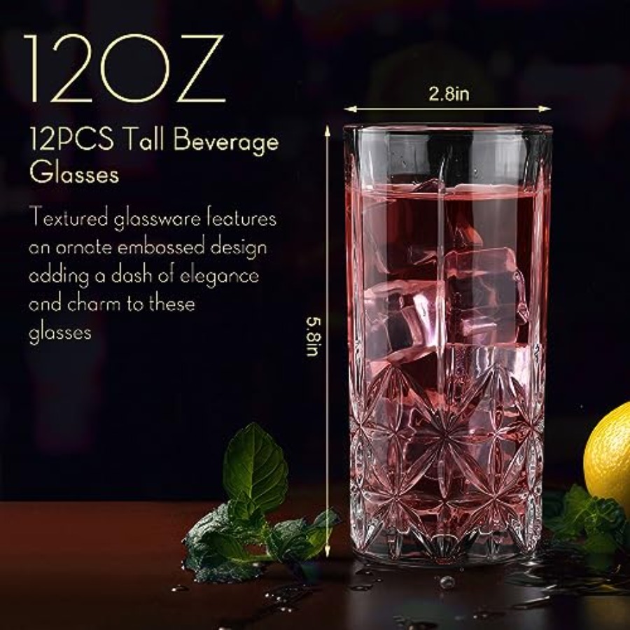 Set of 12 Tall Highball Glasse – обзор и цена Highball Glass Set