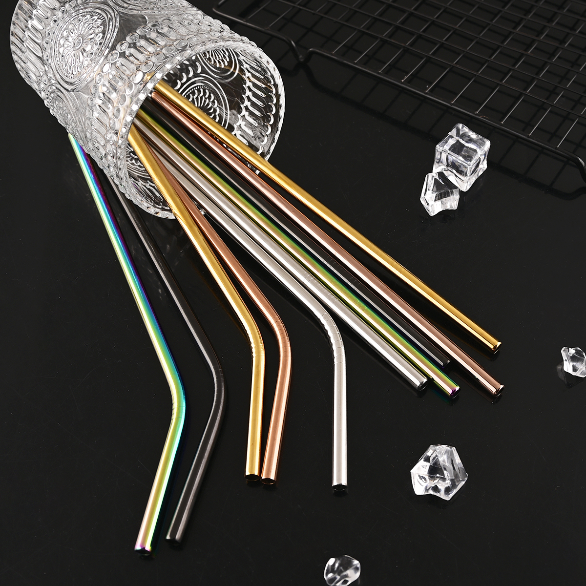 14Pcs Reusable Rose Gold Straw – обзор и цена Home Bar Shelf
