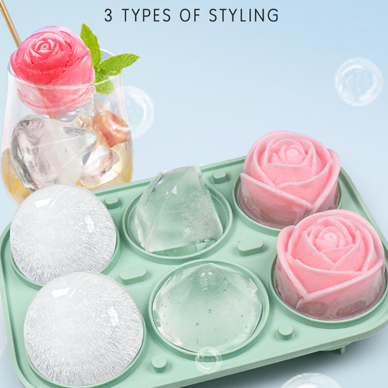 3D Rose Diamond Round Ice Cube – обзор и цена Ice Mold Sphere
