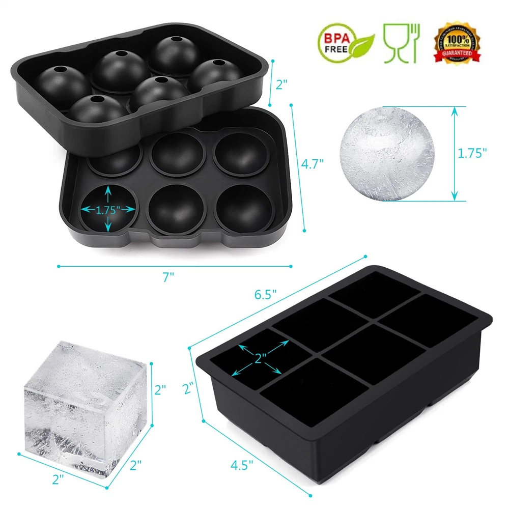 6 Grid Round Square Ice Cube B – обзор и цена Ice Mold Sphere