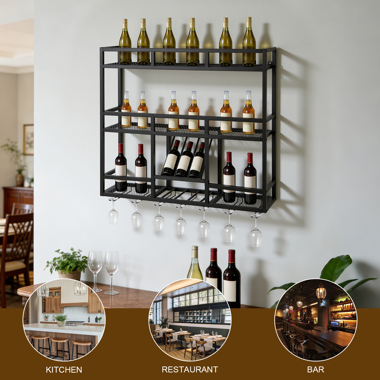 3 Tiers Bar Liquor Bottle Disp – обзор и цена Home Bar Shelves