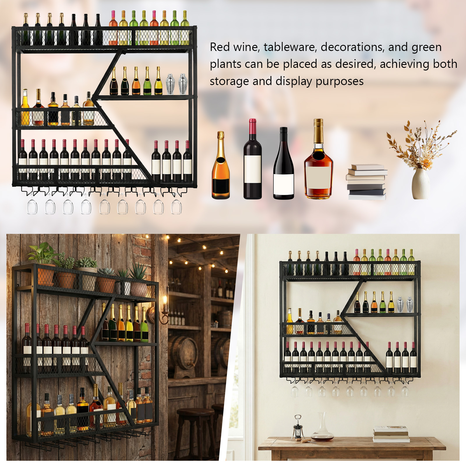 39in 3-Tiers Floating Bar Shel – обзор и цена Home Bar Shelves