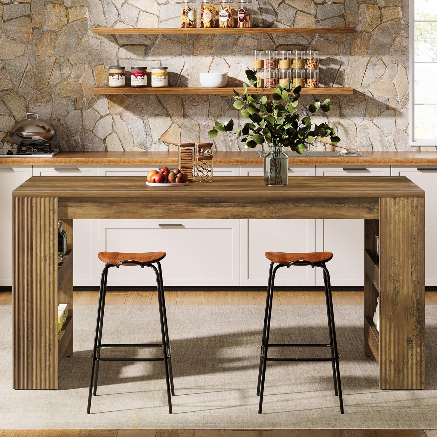 63-Inch Kitchen Island with St – обзор и цена Home Bar Shelves