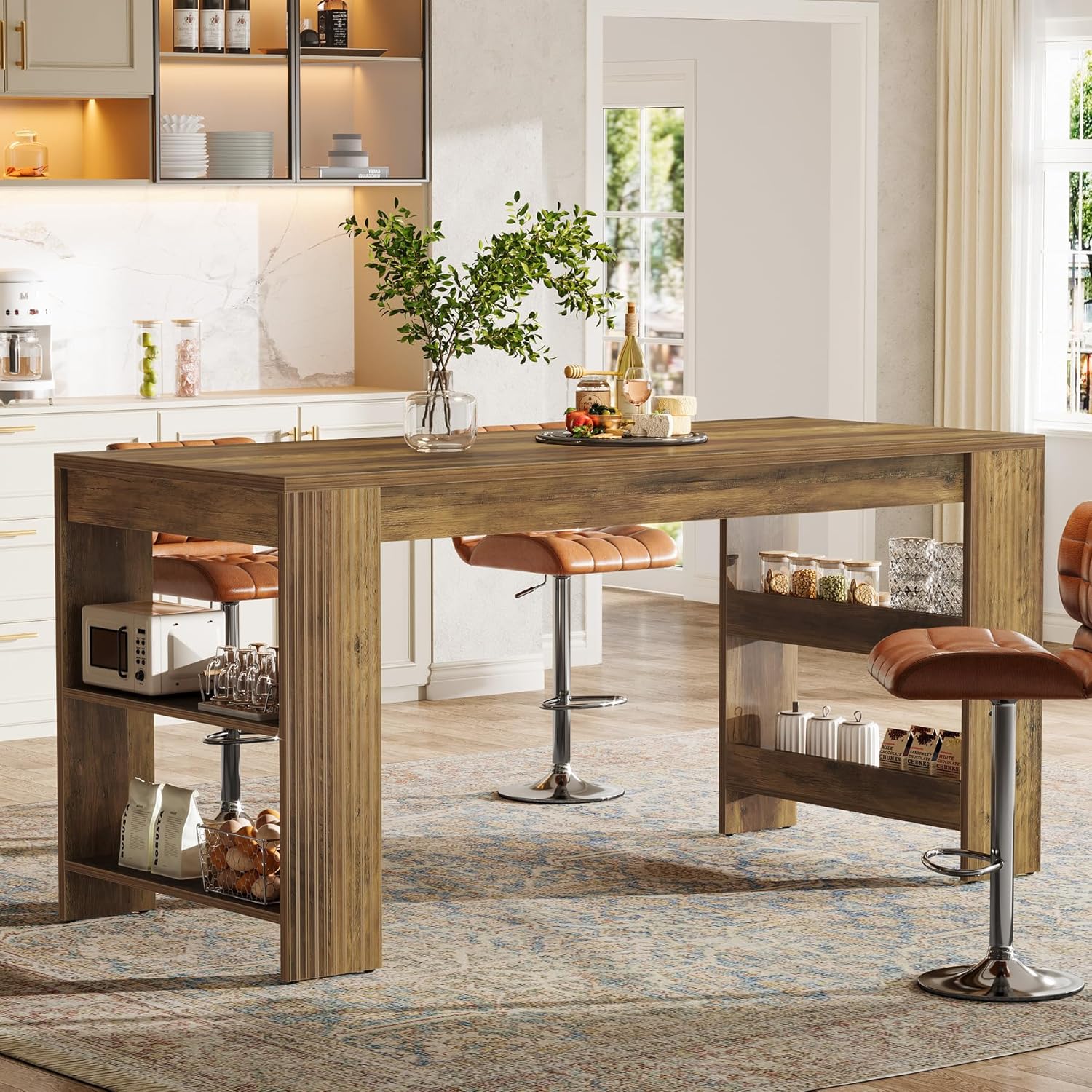 63-Inch Kitchen Island with St – обзор и цена Home Bar Shelves
