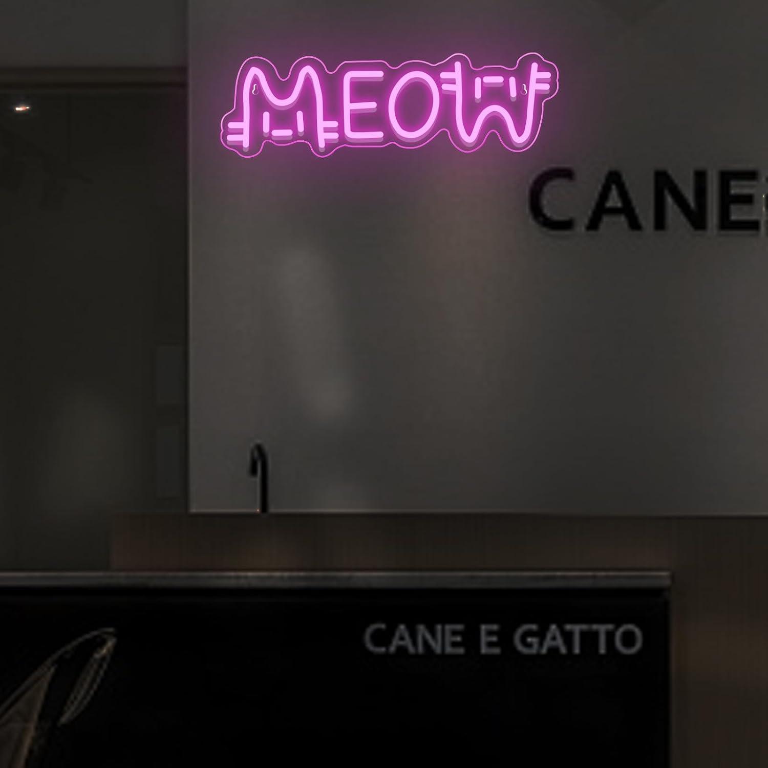 Meow Neon Sign Cat USB Powered – обзор и цена Home Bar Cafe