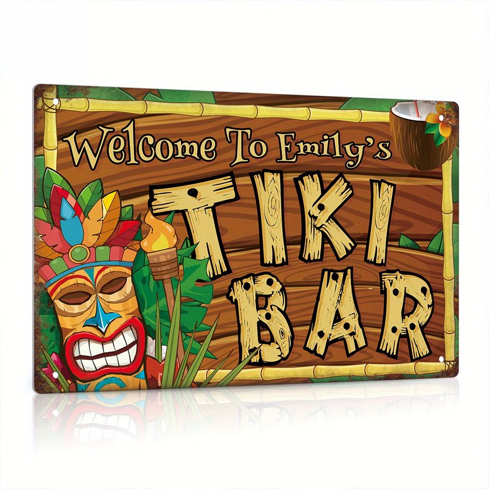 Custom  Decor Tiki Bar Sign, P – обзор и цена Home Bar Cafe