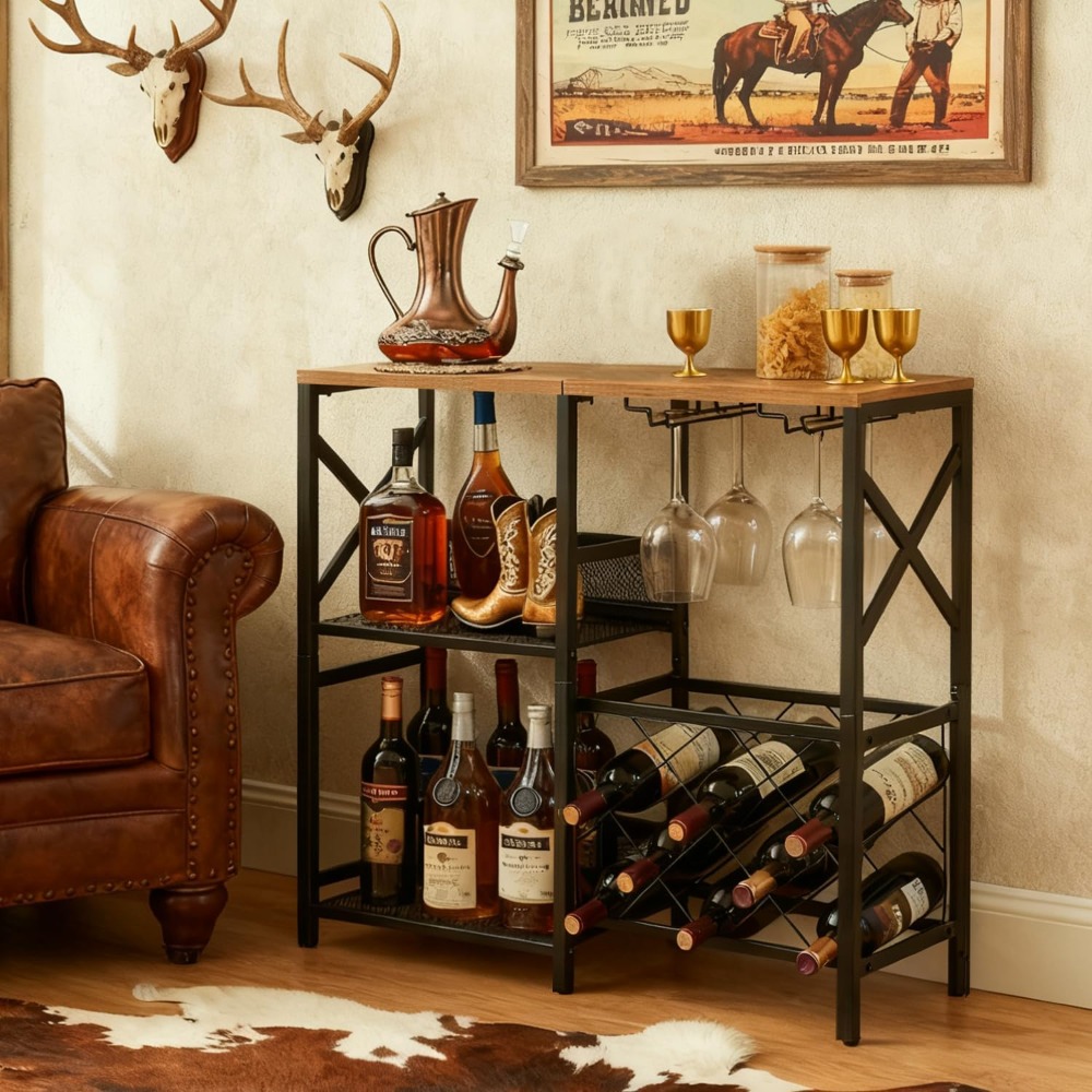 Rustic Freestanding Wine Rack  – обзор и цена Home Bar Shelves