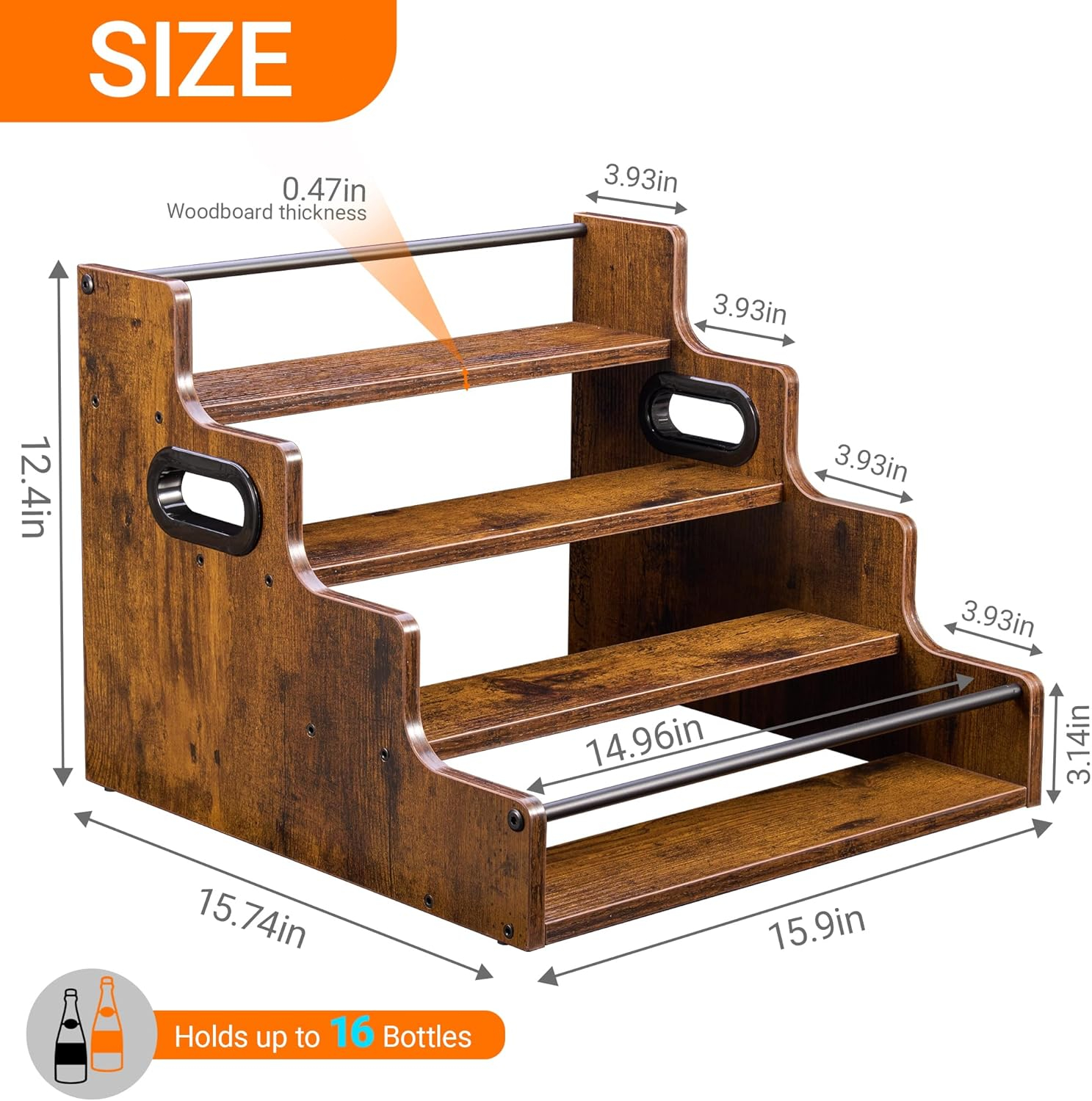 Liquor Bottle Display Shelf, C – обзор и цена Home Bar Shelves