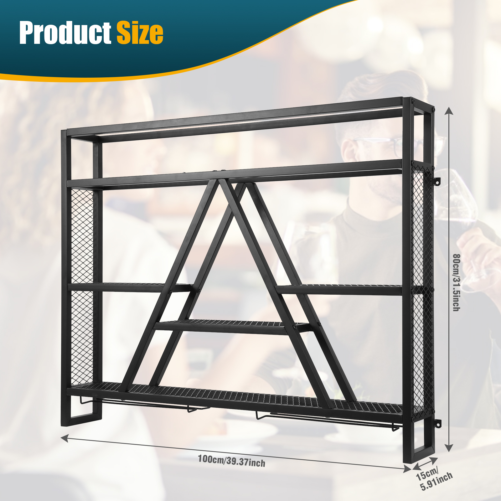Metal Bottle & Glass Holder Mu – обзор и цена Home Bar Shelves