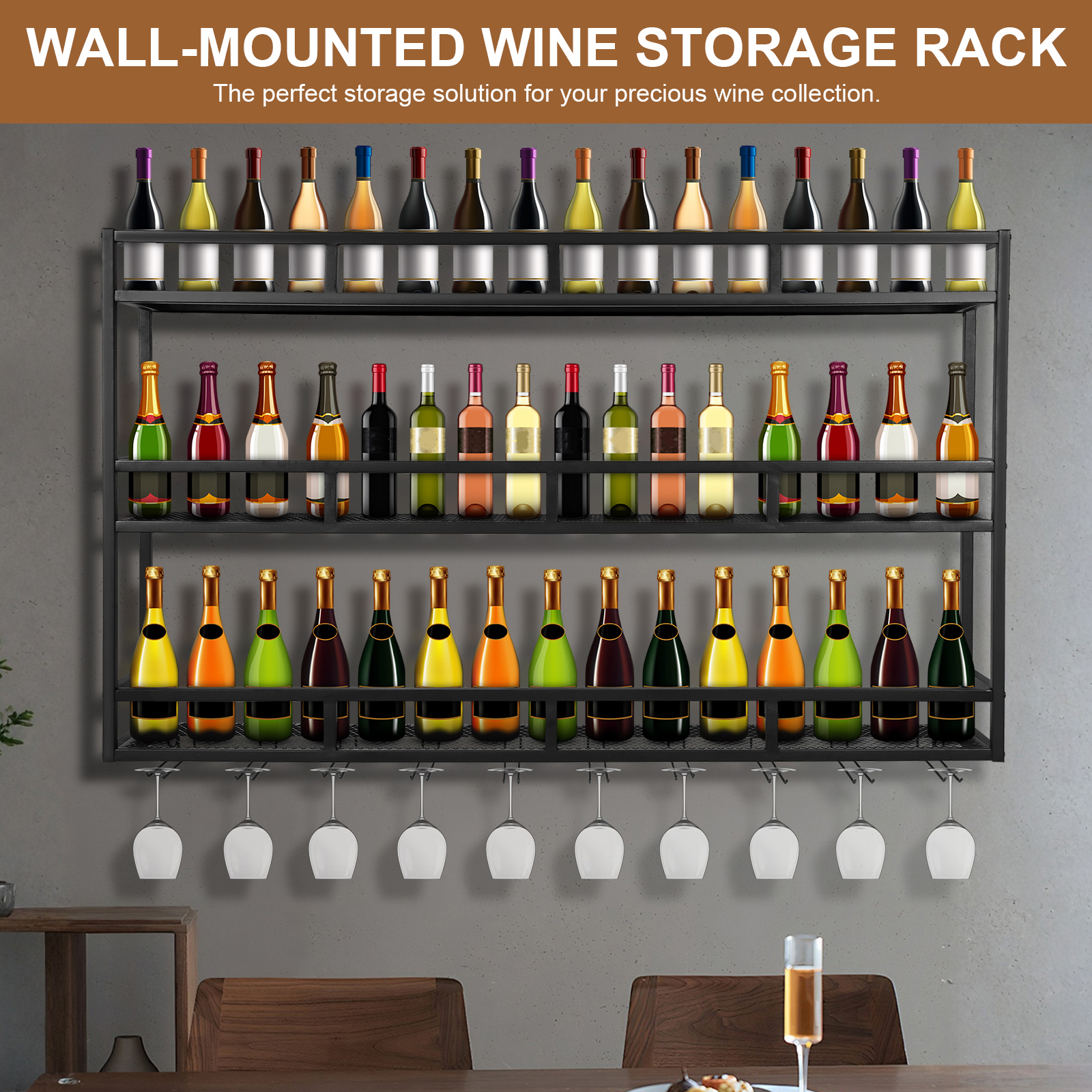 Bar Liquor Bottle Display Shel – обзор и цена Home Bar Shelves