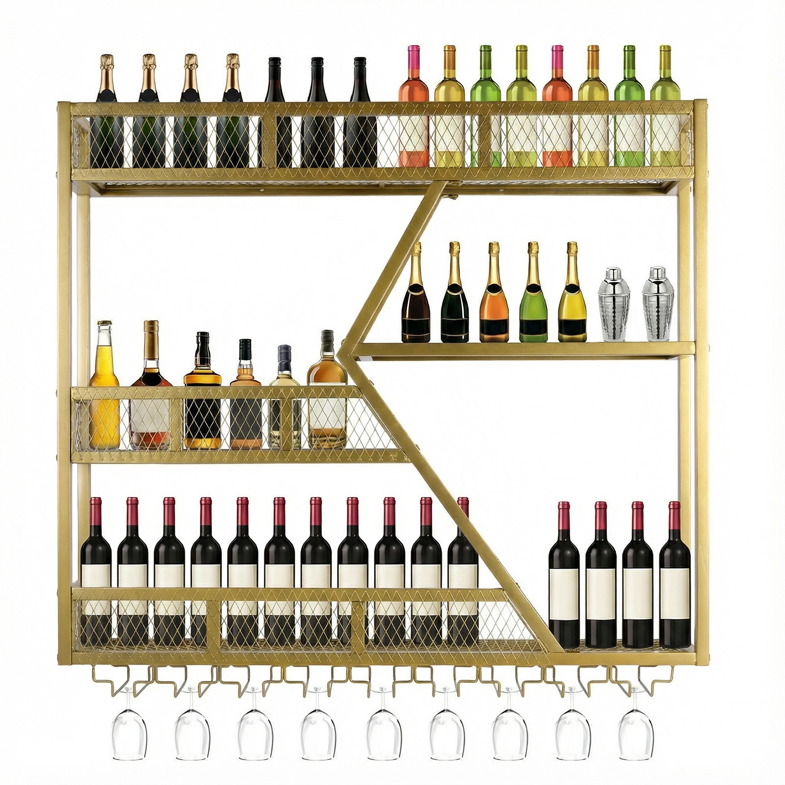 39in 3-Tiers Floating Bar Shel – обзор и цена Home Bar Shelves