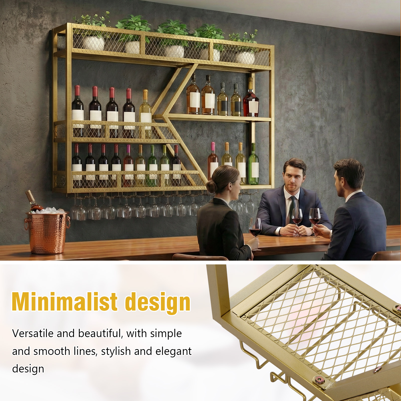 39in 3-Tiers Floating Bar Shel – обзор и цена Home Bar Shelves
