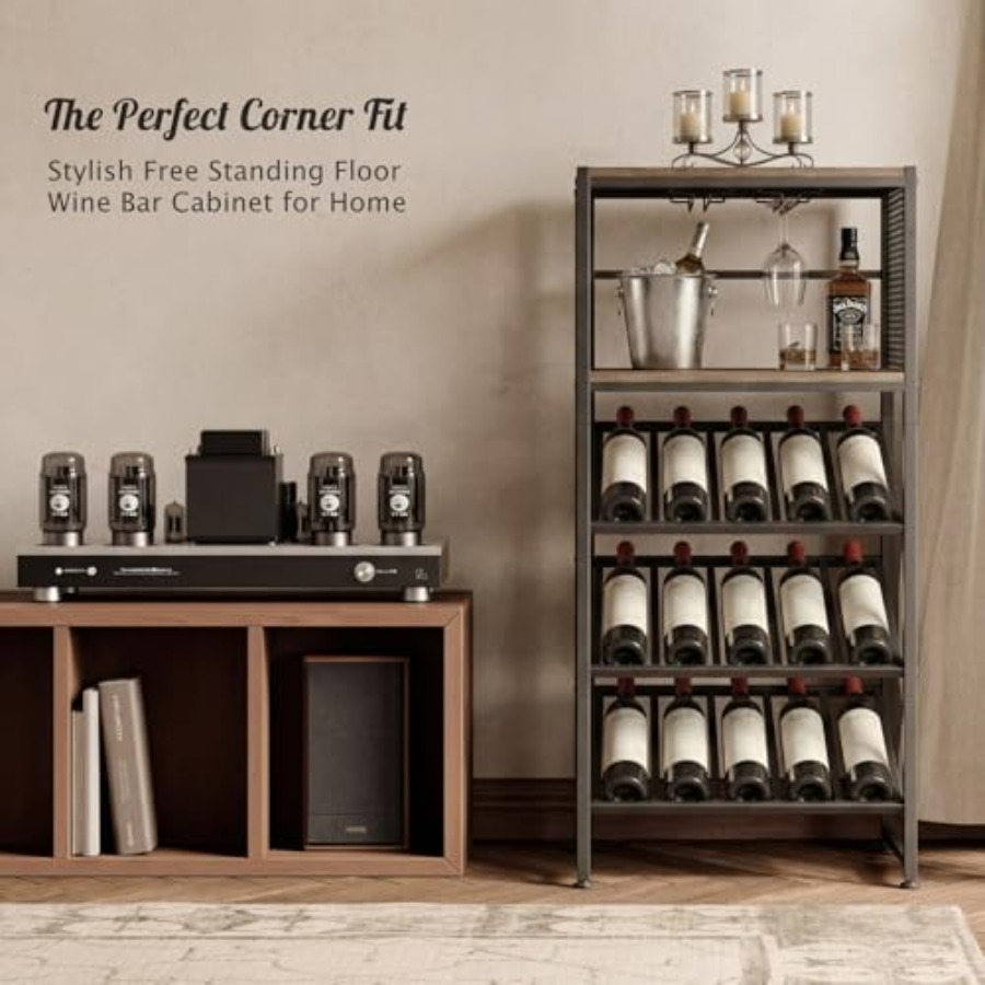 Corner Wine Rack with Glass Ho – обзор и цена Home Bar Shelves