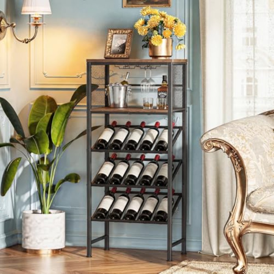 Corner Wine Rack with Glass Ho – обзор и цена Home Bar Shelves